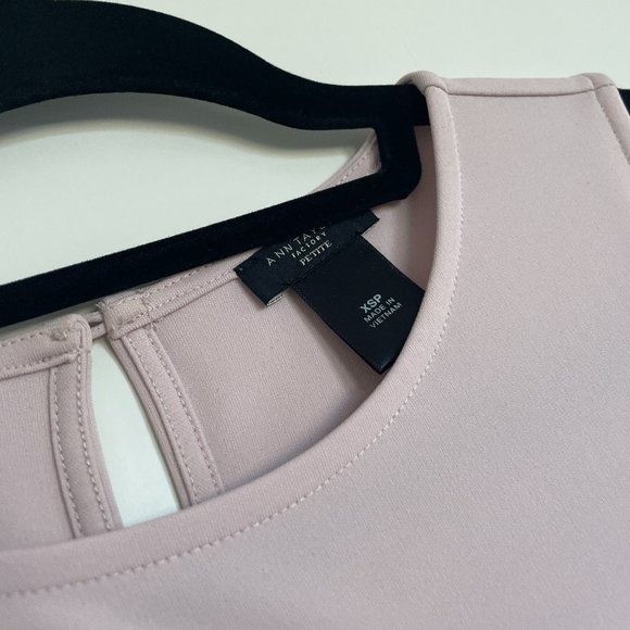 Ann Taylor Dusty Pink Top with Lace Detail - Picture 2 of 2